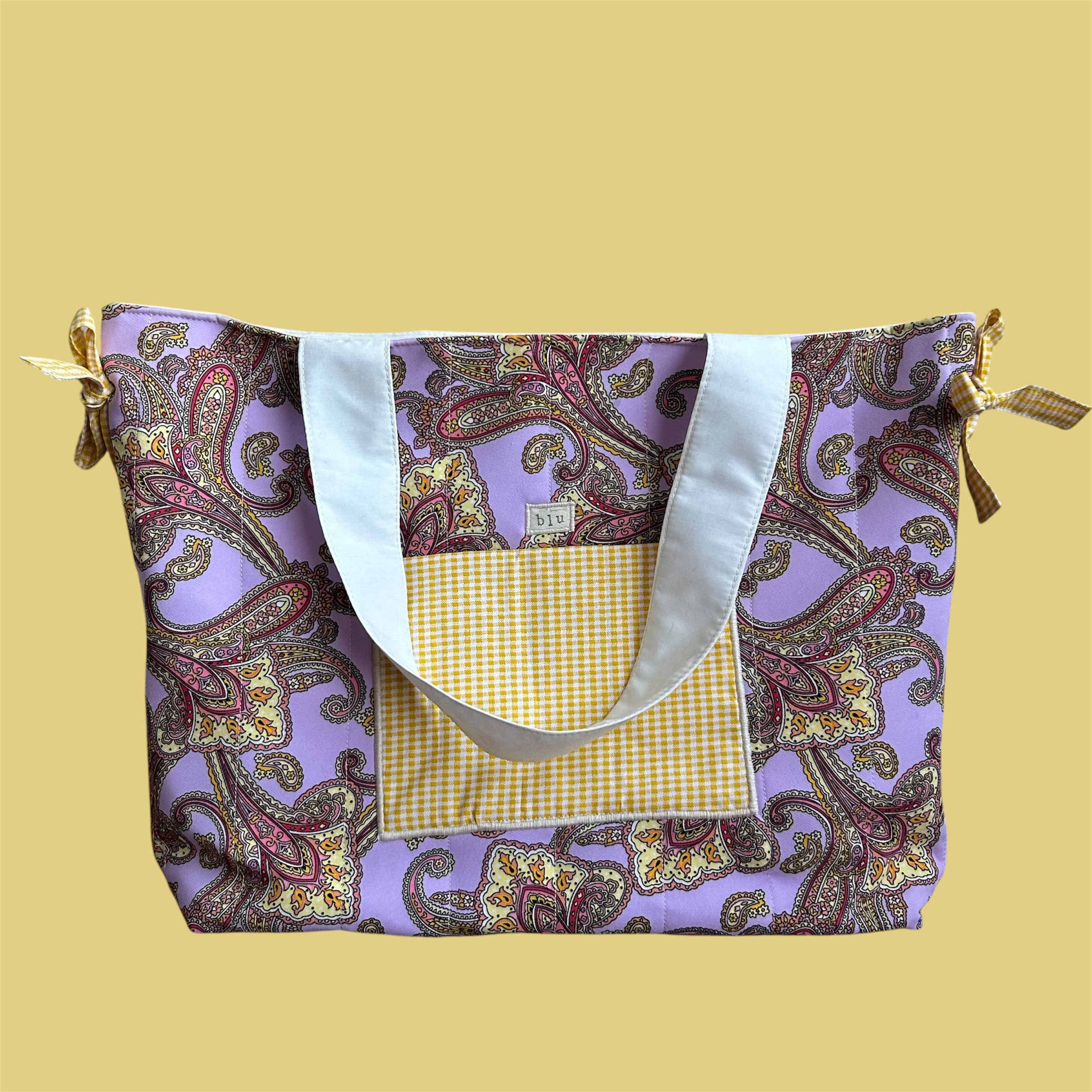 TOTE BAG PAISLEY LILA AMARILLO